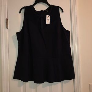 Dressy Navy peplum tank! Great for layering!